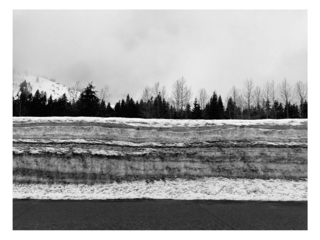 Snow Bank, I-90, King County